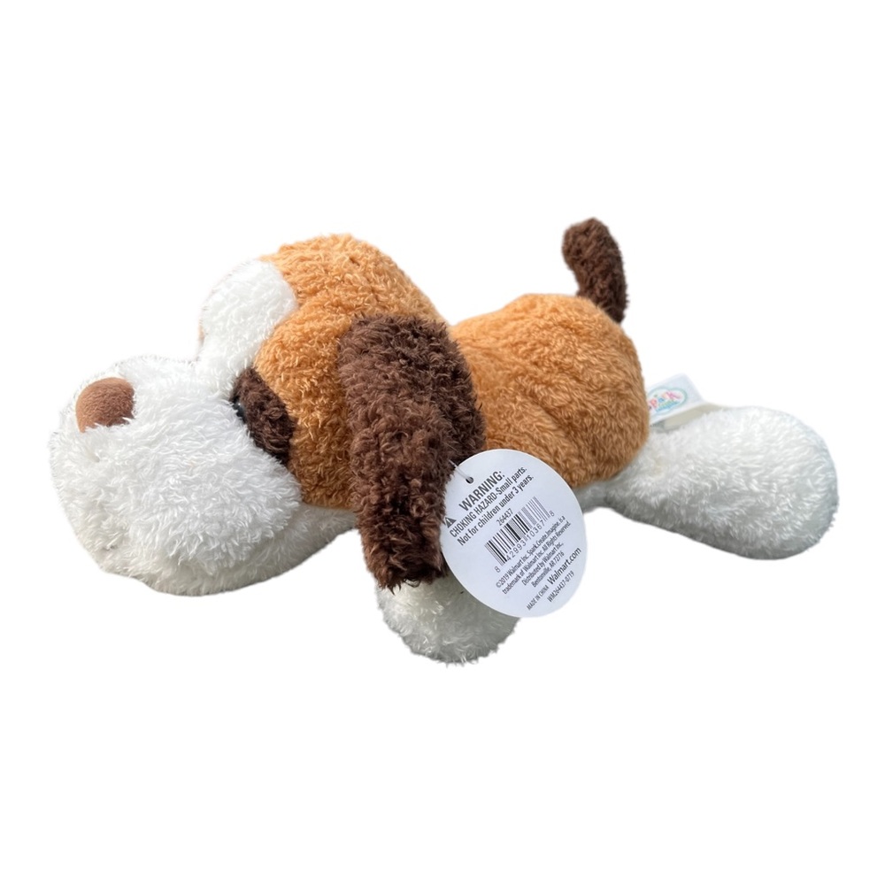 Spark Create Imagine Stuffed Puppy Dog Plush Brown White Tan Laying 12” 264437